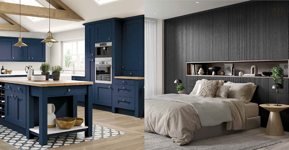 Image of fitted kitchen and fitted bedroom from Geaney Kitchens portfolio