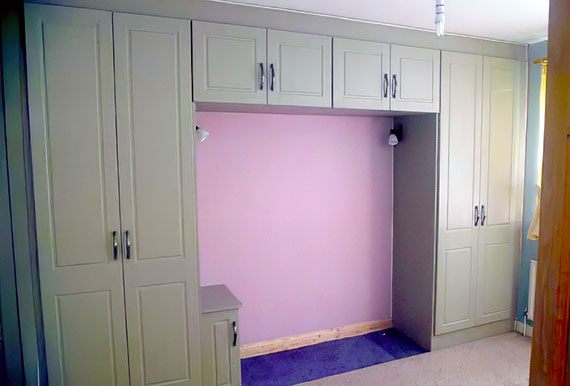 Image showing a newly installed fitted wardrobe in a small bedroom located in county Cork
